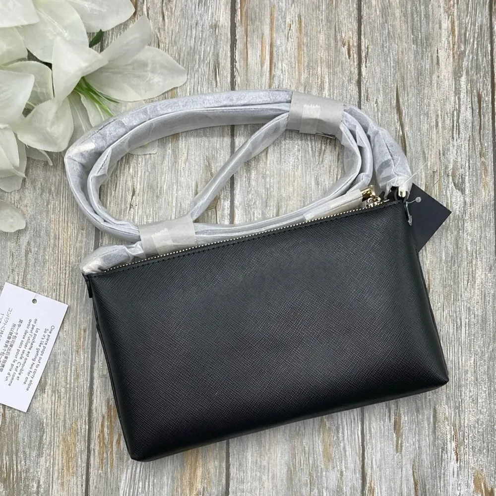 Kate Spade Purse Black Slim Sadie Crossbody Set Bag Wallet